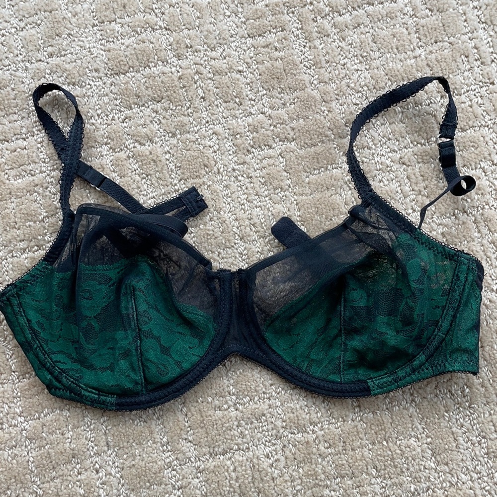 Topshop Lace Mesh Underwire Bra